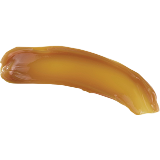 Swatch of Mobil grease in gold