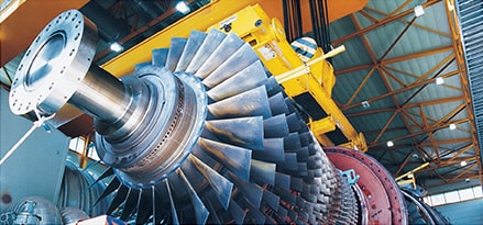 Gas turbine in a factory