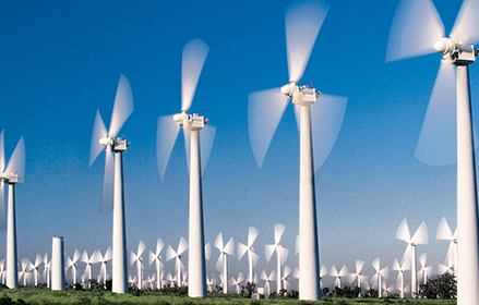 Wind turbine at sea