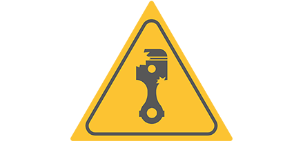 Corrosion hazard triangle icon