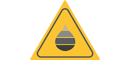 Degradation hazard triangle icon