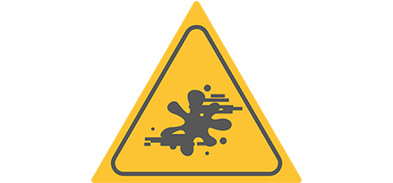 Sludge hazard triangle icon