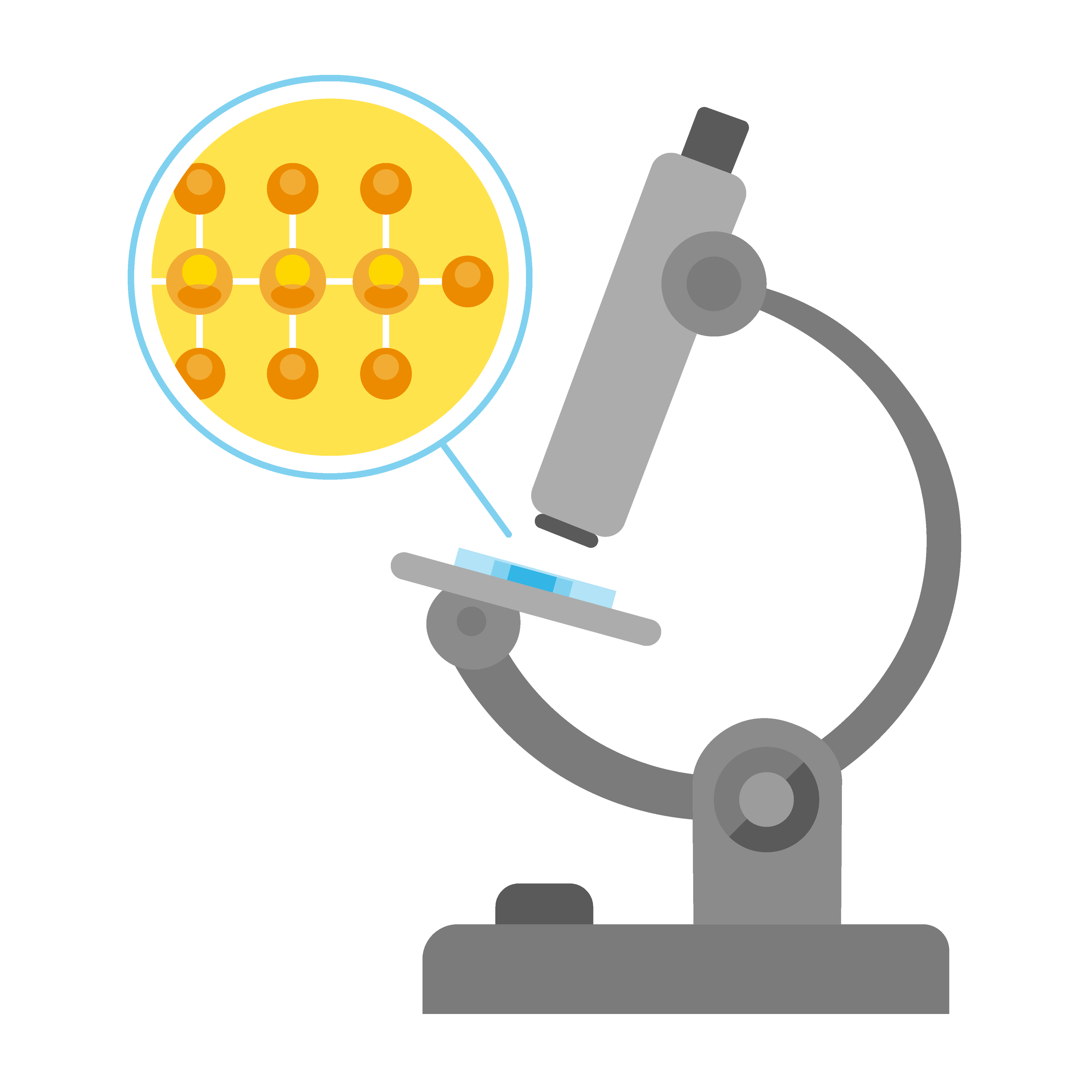 An oil sample as seen through a microscope