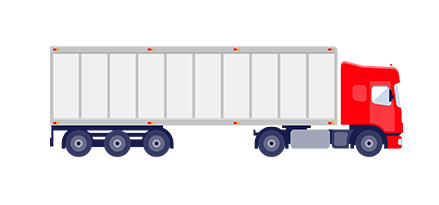 Drawing of a red lorry