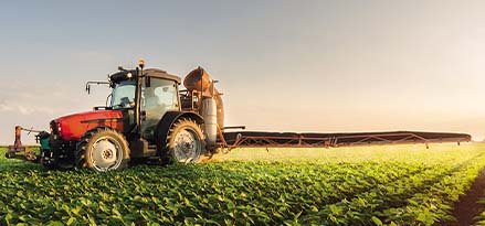 tractor in field image